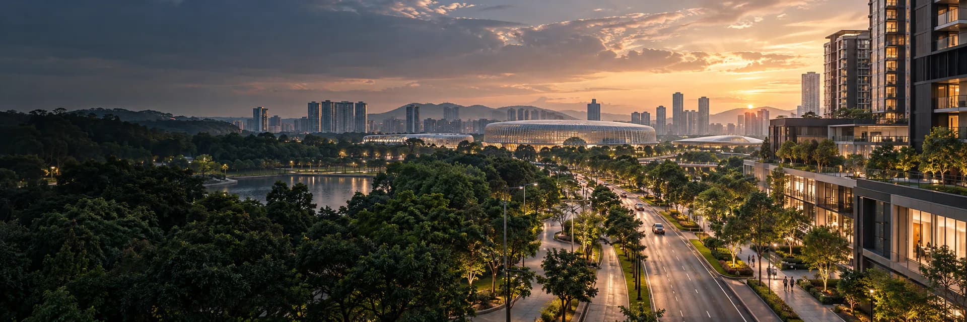 Editorial view representing the landscaped Bukit Jalil property search area