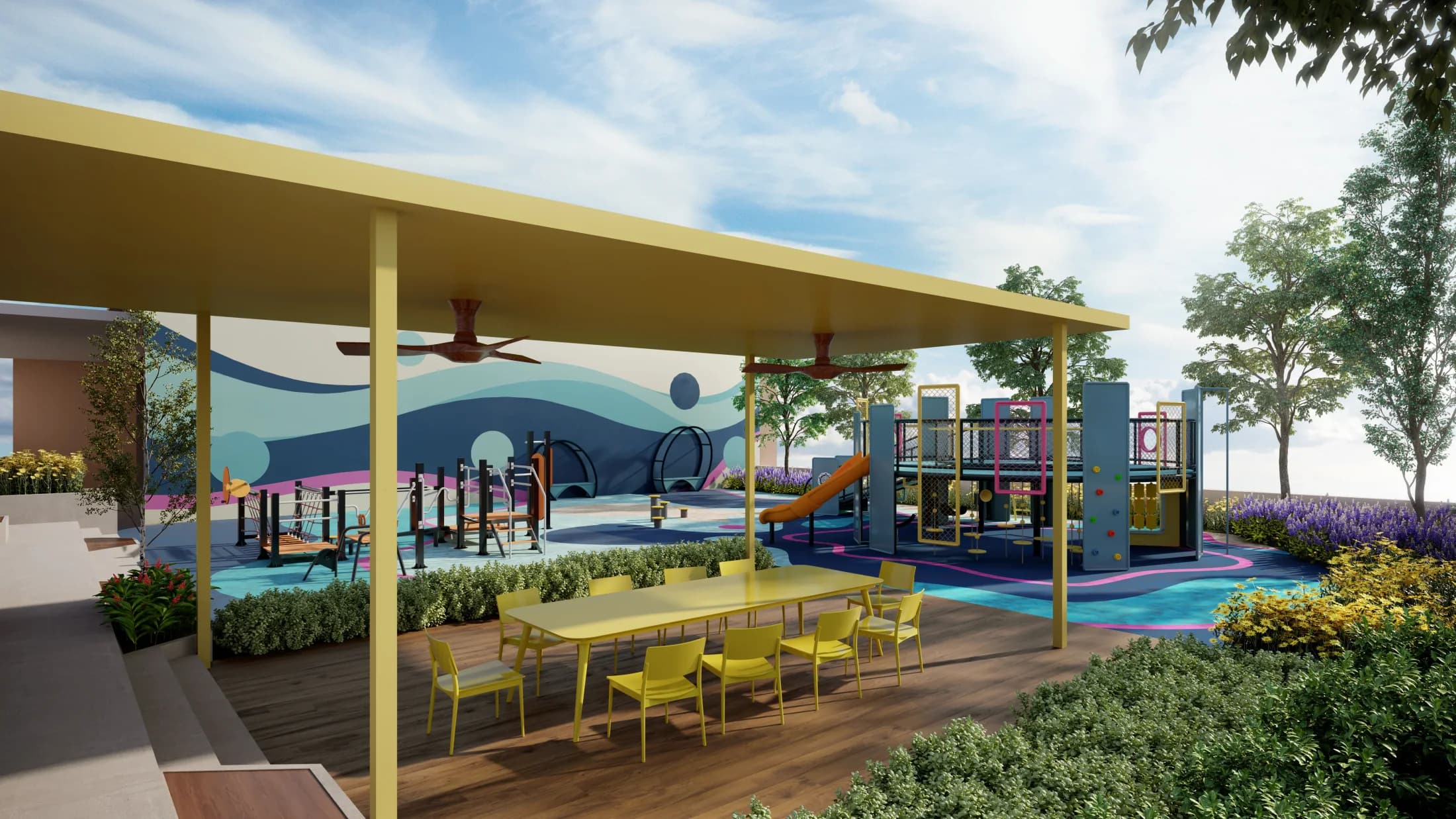The Vividz Butterscotch Garden children's activity area