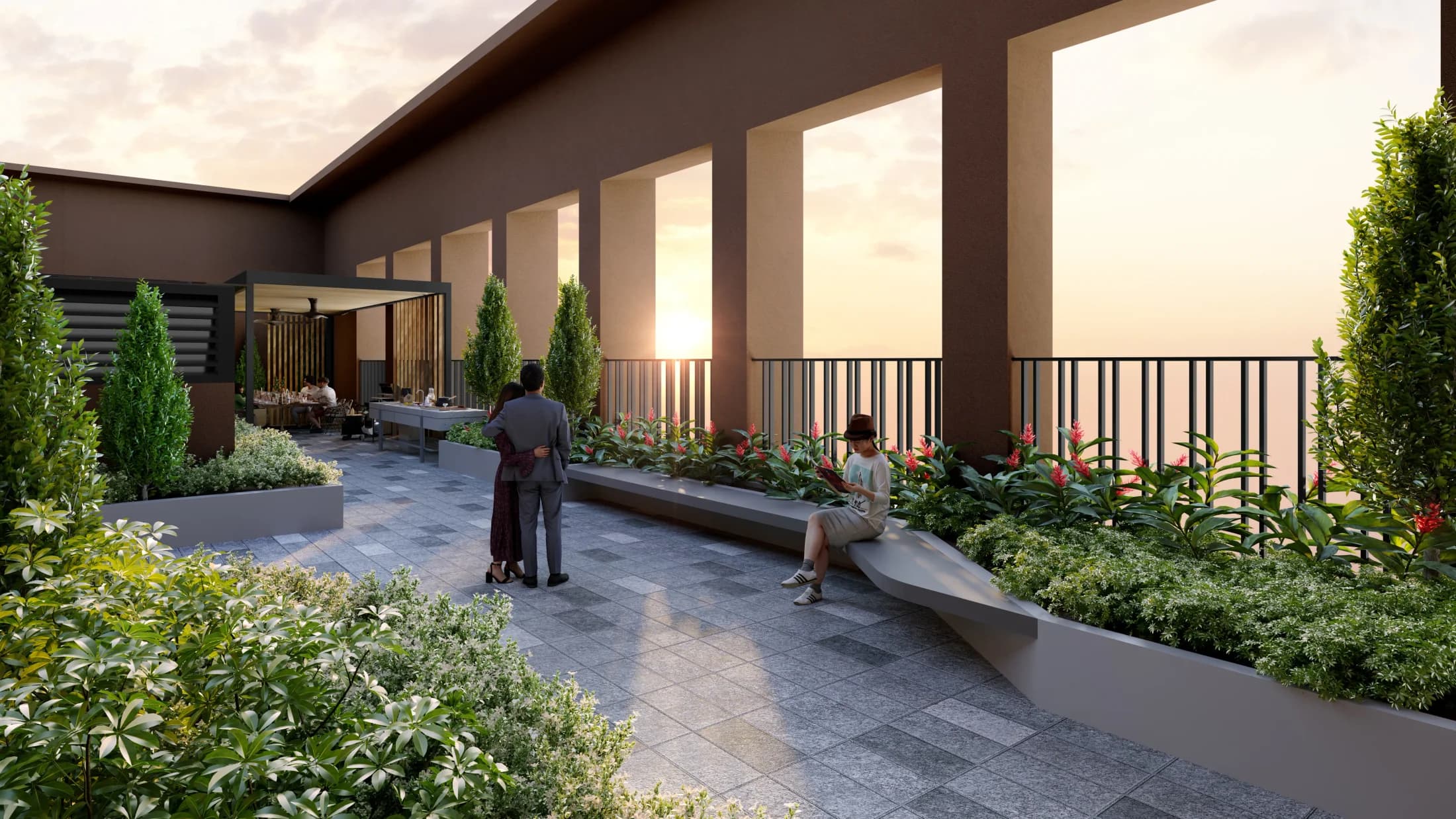 The Vividz landscaped herbs garden