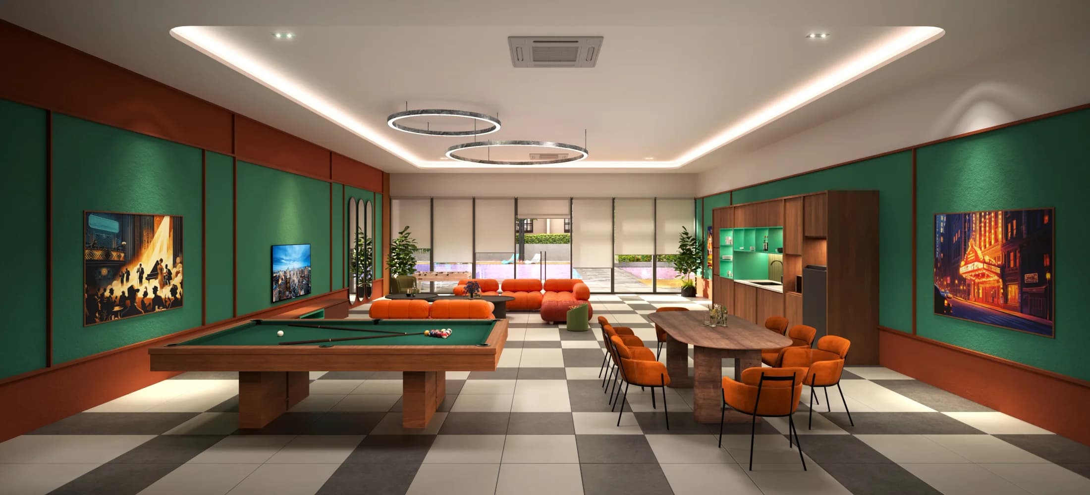 The Vividz Leisure Villa games and lounge room