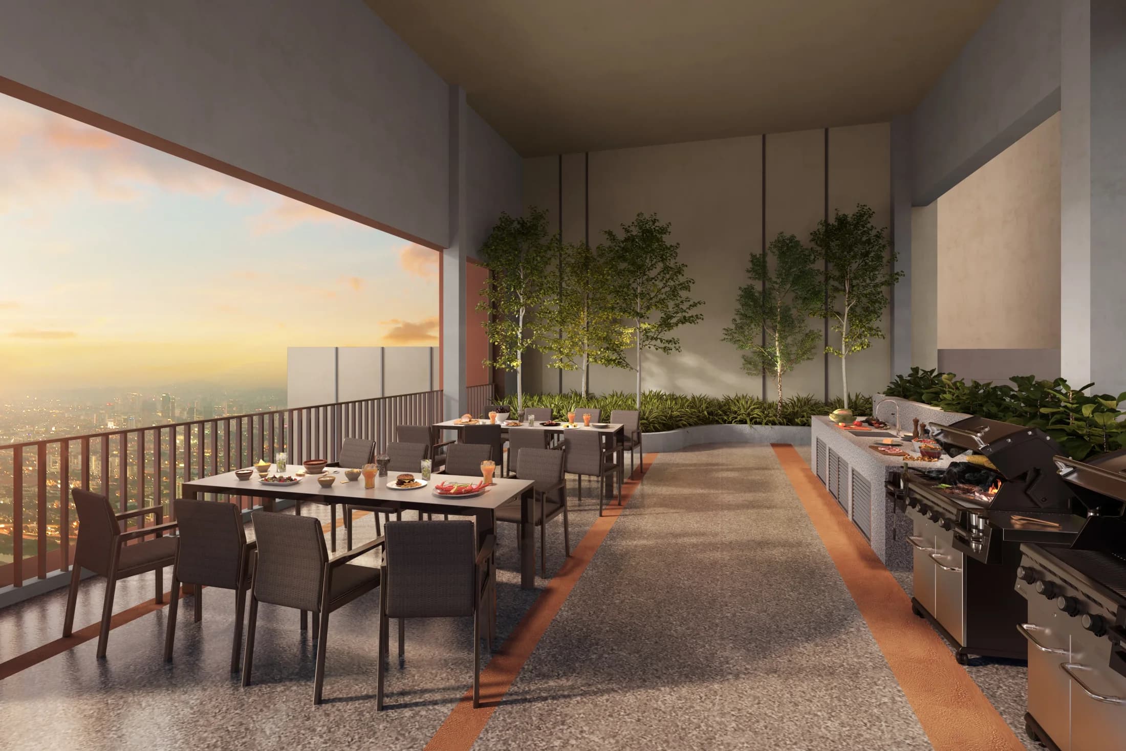 Veladaz Residences barbeque garden